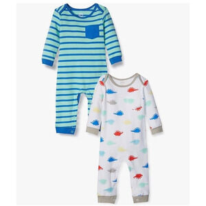 Amazon Essentials Unisex Babies' Long-Sleeve Coveralls, Pack of 2 Size 6 months